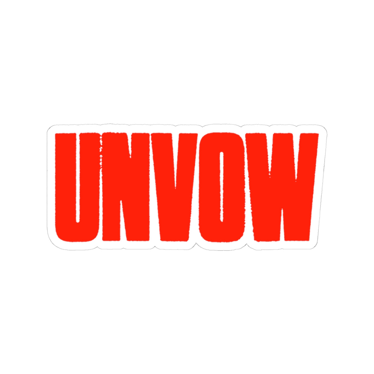 Unvow Logo Kiss-Cut Sticker — Horror Punk Laptop Decal