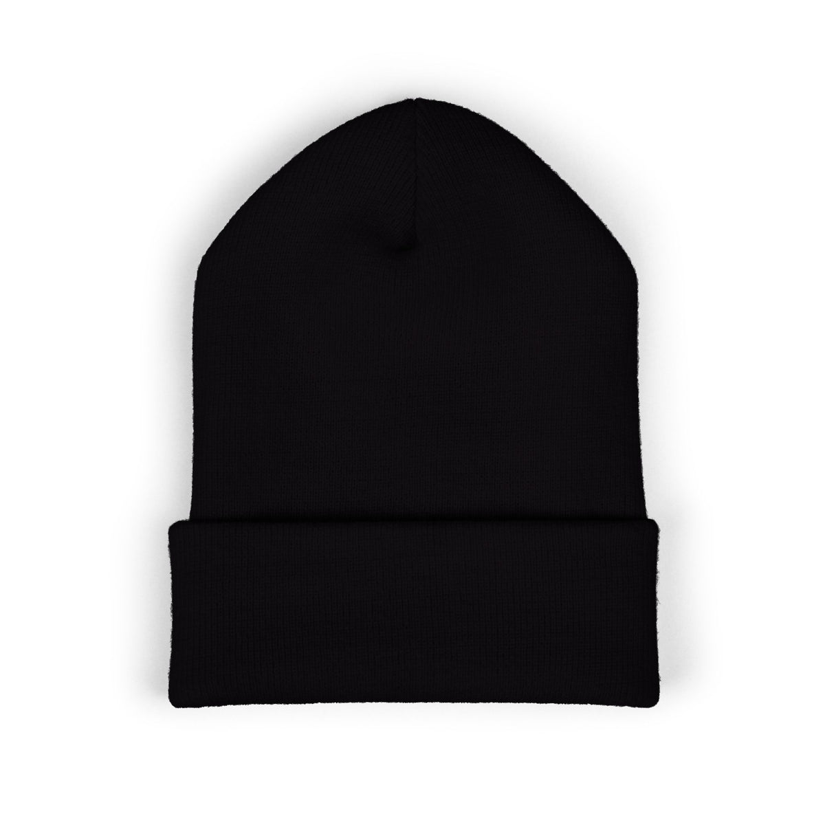 UNVOW Embroidered Cuffed Beanie — Olive Knit Winter Hat