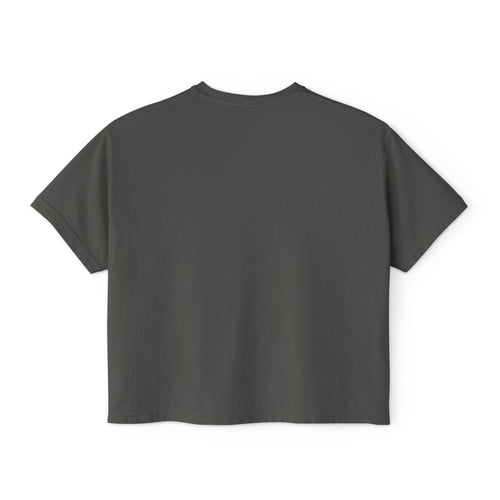Skull Crown Boxy Tee — Gothic Punk Graphic Women's Tee