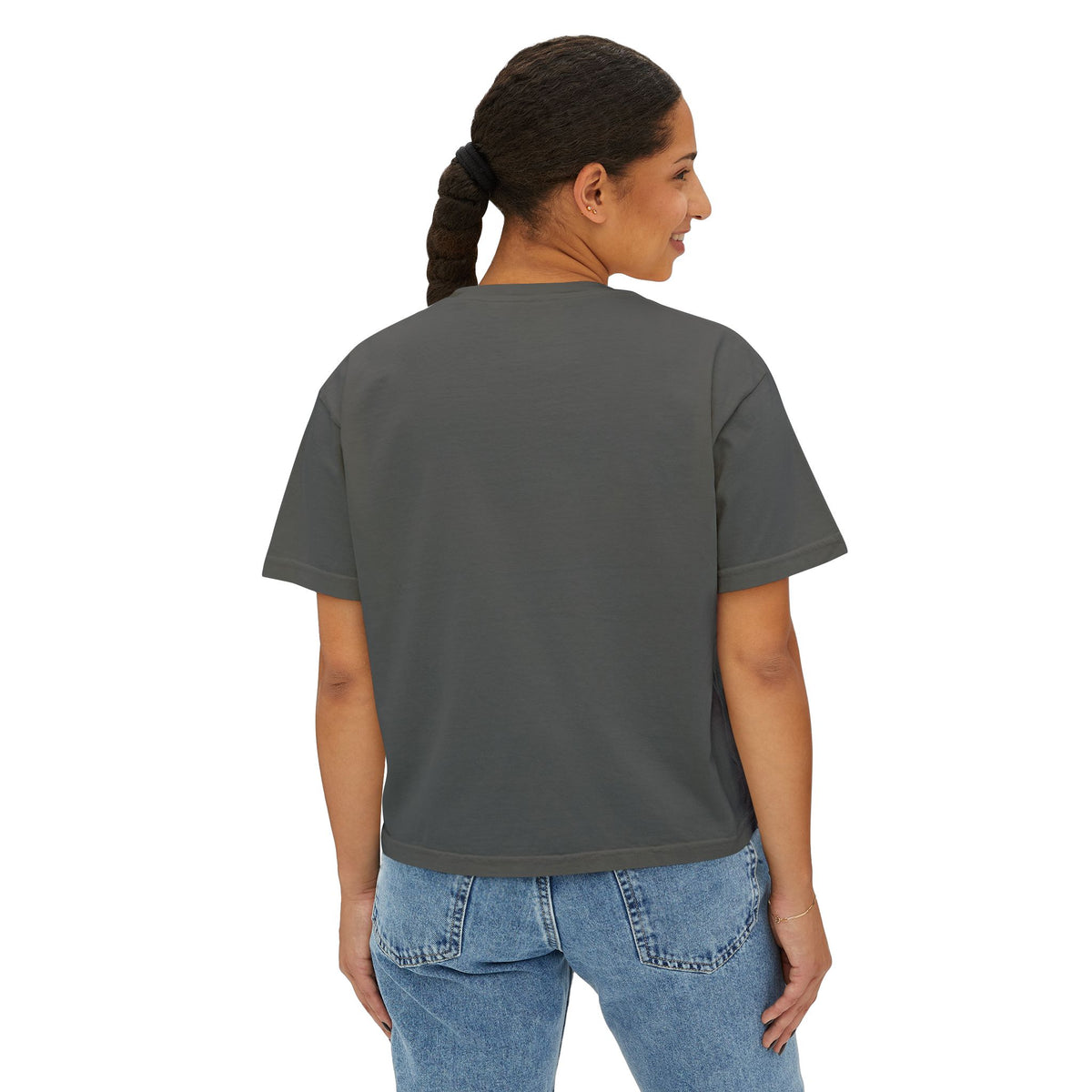 Skull Crown Boxy Tee — Gothic Punk Graphic Women's Tee